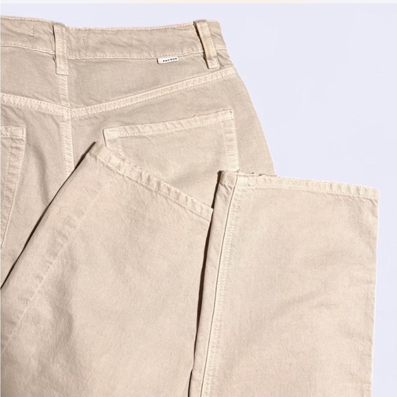 PacSun Cream Distressed Straight Leg LONG Jeans - Picture 7 of 8